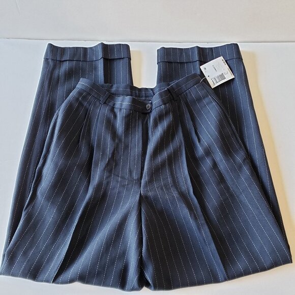 Liz Claiborne Pants - Unworn - Liz Claiborne Collection Navy and White Pinstripe Pants - Size 12
